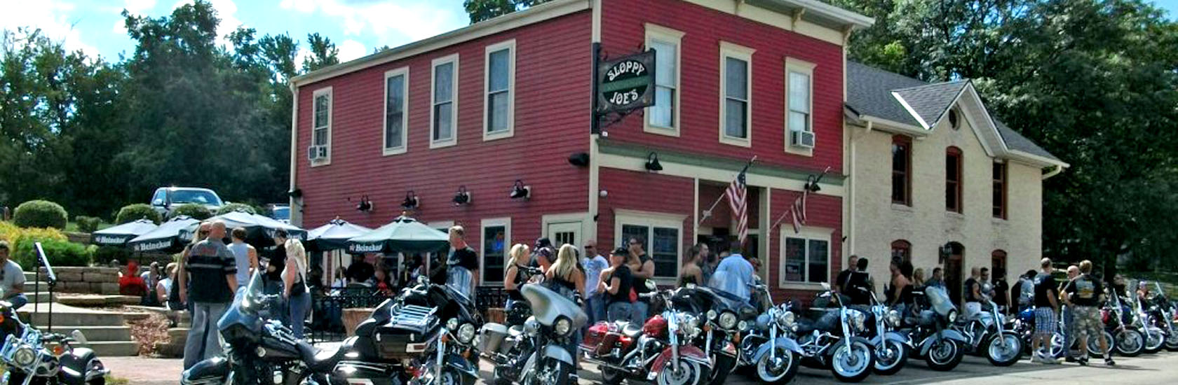 Sloppy Joe's exterior with motorcycles
